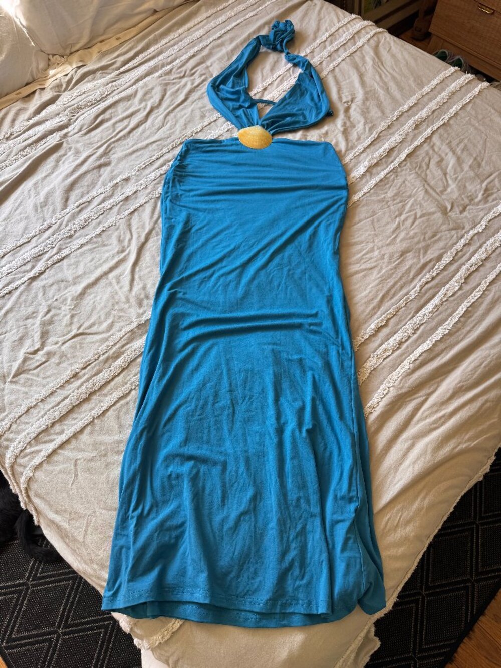 NWT Peppermayo Flossy Royal Blue Cutout Halter Plunge Maxi Dress US 8 / AU 12